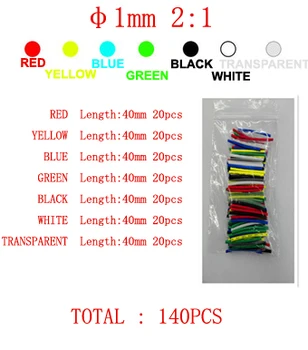 140pcs heat shrink tubing 2:1 ID 1shrinkable tube Cable Wire 7 Colors Waterproof Wrap Wire insulation Flame retardant
140pcs heat shrink tubing 2:1 ID 1shrinkable tube Cable Wire 7 Colors Waterproof Wrap Wire insulation Flame retardant