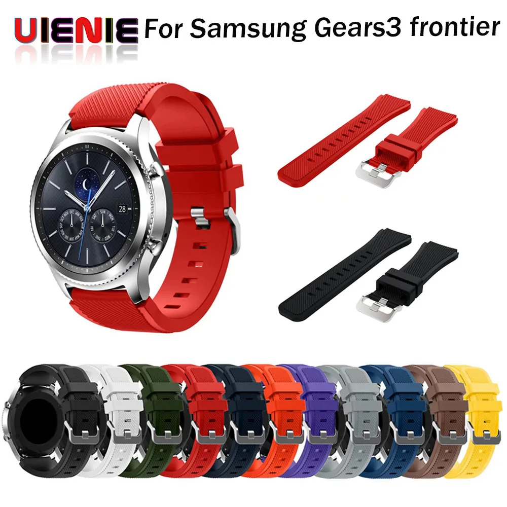 Replacement Bracelet Watch Band, 22mm Soft Silicone Man Watch Band sports wrist Strap for Samsung Gear S3 Frontier / Classic
Replacement Bracelet Watch Band, 22mm Soft Silicone Man Watch Band sports wrist Strap for Samsung Gear S3 Frontier / Classic