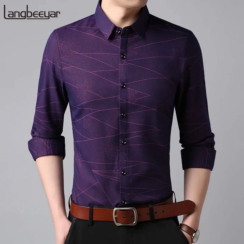 2019 Fashion Brand Shirts Mens Korean Purple Slim Fit Streetwear Long Sleeve Retro High Quality Stripe Casual Mens Clothes
2019 Fashion Brand Shirts Mens Korean Purple Slim Fit Streetwear Long Sleeve Retro High Quality Stripe Casual Mens Clothes
