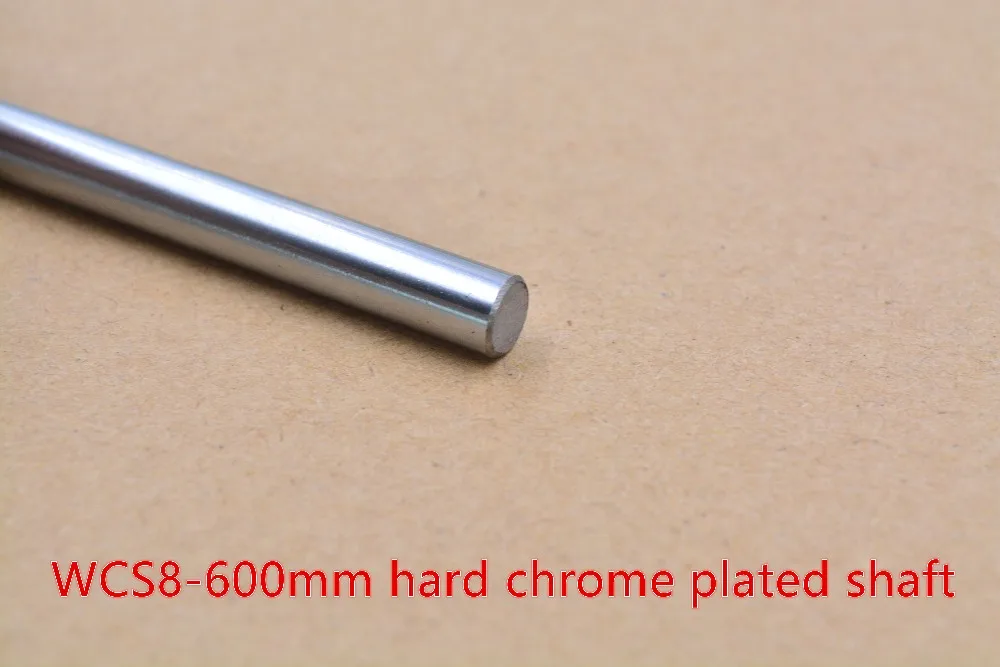 

3D printer rod shaft WCS 8mm linear shaft length 600mm chrome plated linear guide rail round rod shaft 1pcs
