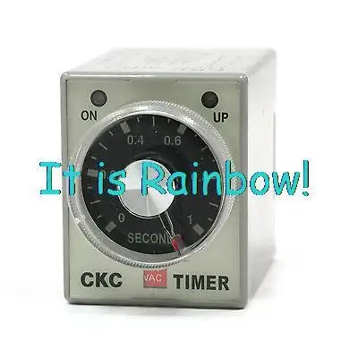 Free Shipping Rotary Knob DPDT 2 NO 2 NC 8P 1Sec 0-1S Timing Time Relay 220VAC AH3-3 
Free Shipping Rotary Knob DPDT 2 NO 2 NC 8P 1Sec 0-1S Timing Time Relay 220VAC AH3-3