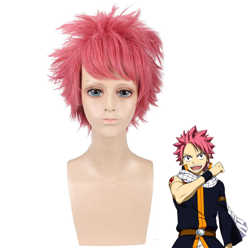 Anime Fairy Tail Etherious Natsu Dragneel Short Pink Wig Cosplay Costume Men Women Heat Resistant Synthetic Hair Party Wigs
Anime Fairy Tail Etherious Natsu Dragneel Short Pink Wig Cosplay Costume Men Women Heat Resistant Synthetic Hair Party Wigs