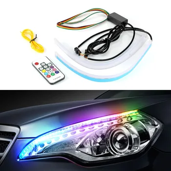 2019 New RGB Slim Sequential Flexible LED DRL For Headlight Strip Daytime Running Light with Remote Control 12V RGB Dynamic DRL
2019 New RGB Slim Sequential Flexible LED DRL For Headlight Strip Daytime Running Light with Remote Control 12V RGB Dynamic DRL