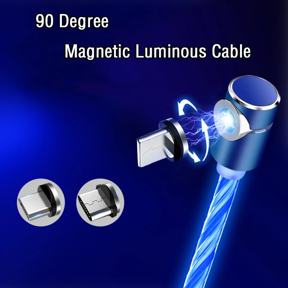 90 Degree Luminous Led Glowing Usb C Charger Cable Magnetic Charging Wires Kablo Usb-c for Samsung Galaxy A90 A70 Redmi Note 8
90 Degree Luminous Led Glowing Usb C Charger Cable Magnetic Charging Wires Kablo Usb-c for Samsung Galaxy A90 A70 Redmi Note 8