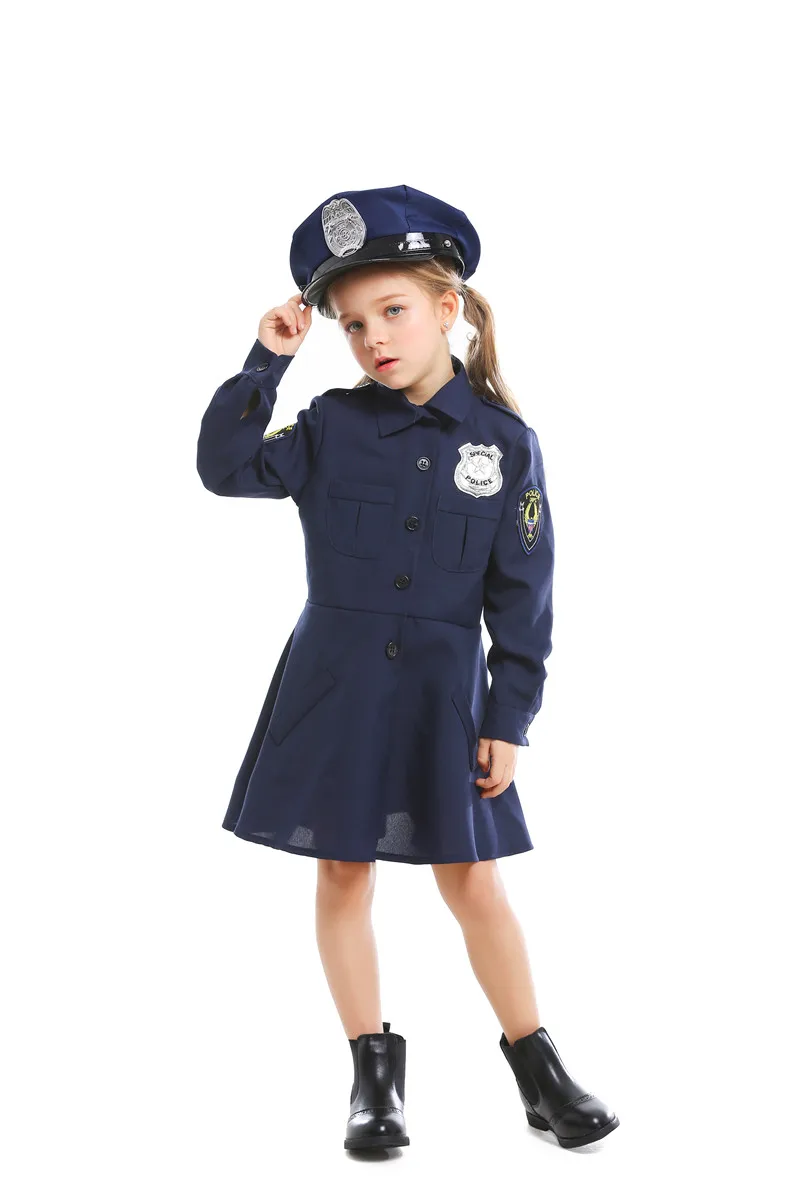 Girls Cute Police Costume Children Cosplay Uniform Halloween Costume For Kids Carnival Party Suit With Hat
Girls Cute Police Costume Children Cosplay Uniform Halloween Costume For Kids Carnival Party Suit With Hat