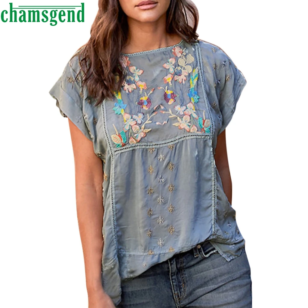 CHAMSGEND 2019 new summer Blouse Women Vintage embroidery Printing O-Neck Short Sleeve Shirt ladies Casual Loose Top Blouse #4
CHAMSGEND 2019 new summer Blouse Women Vintage embroidery Printing O-Neck Short Sleeve Shirt ladies Casual Loose Top Blouse #4