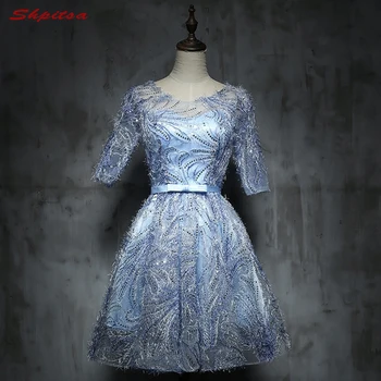 Sexy Blue Short Lace Cocktail Dresses Womens Prom Coctail Dress for Graduation Party Dress jurk vestidos de coctel renda
Sexy Blue Short Lace Cocktail Dresses Womens Prom Coctail Dress for Graduation Party Dress jurk vestidos de coctel renda