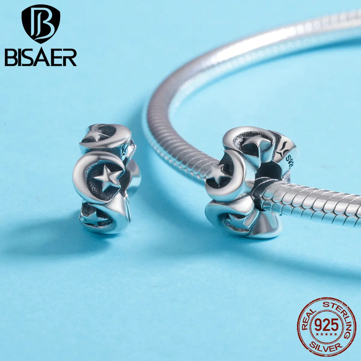 BISAER 2019 NEW Arrival 925 Sterling Silver Moon & Star, Letter S Spacer Beads Fit Charms Bracelets & Bangles DIY Jewelry
BISAER 2019 NEW Arrival 925 Sterling Silver Moon & Star, Letter S Spacer Beads Fit Charms Bracelets & Bangles DIY Jewelry