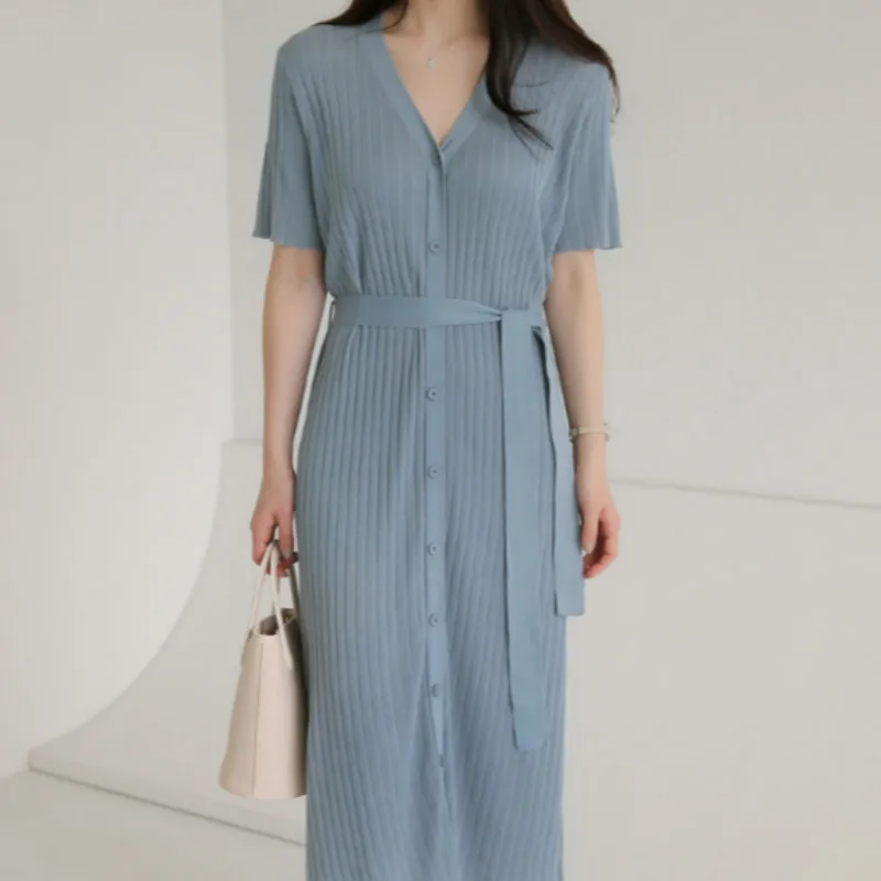Women Autumn Knitted Long Bodycon Shirt Dress V Neck Vestidos with Belt Elegant Robe Longue Femme Sukienki Sukienka Jurken
Women Autumn Knitted Long Bodycon Shirt Dress V Neck Vestidos with Belt Elegant Robe Longue Femme Sukienki Sukienka Jurken