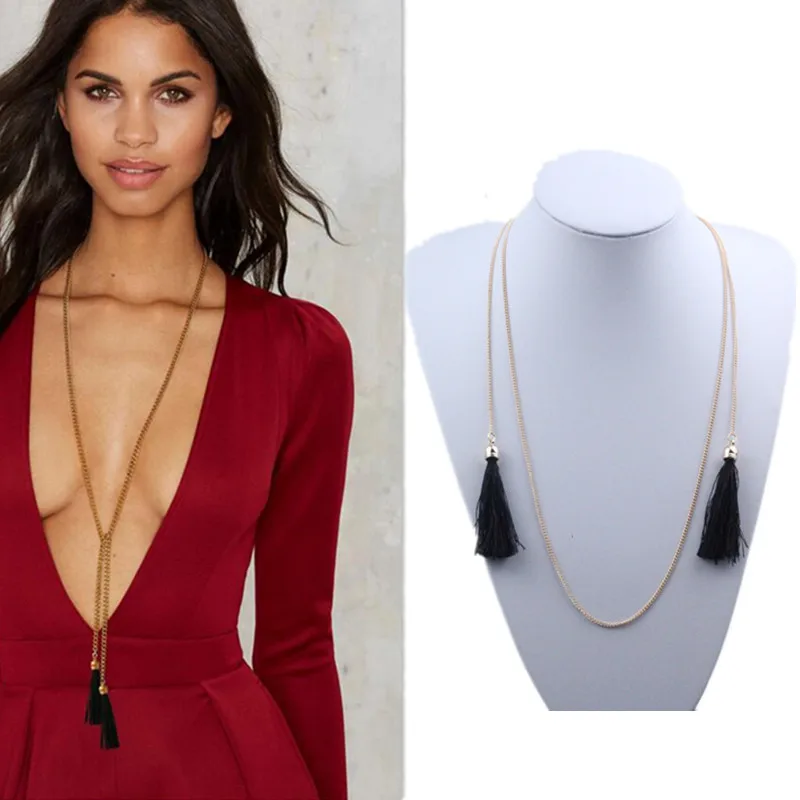 Gold Choker Long Tassel Pendants Necklace Metal Chain Jewelry Accessories Women Choker Necklace Collar Party Gift x60
Gold Choker Long Tassel Pendants Necklace Metal Chain Jewelry Accessories Women Choker Necklace Collar Party Gift x60