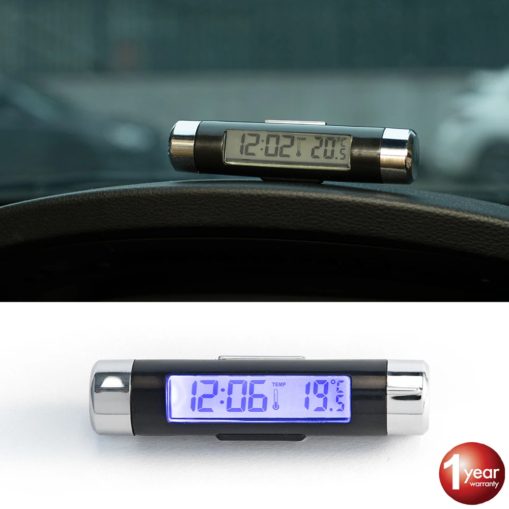 Car Digital LCD Clock & Temperature Display Portable 2in1 Car Automotive Electronic Clock Thermometer Blue Backlight With Clip
Car Digital LCD Clock & Temperature Display Portable 2in1 Car Automotive Electronic Clock Thermometer Blue Backlight With Clip