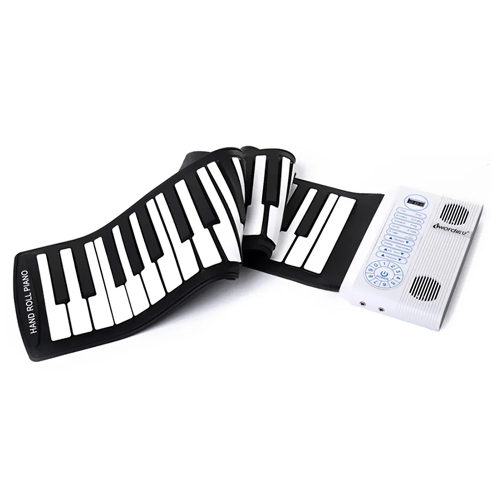 Portable Hand Roll Silicone Keyboard Electronic Organ Dual Speakers 128 Sounds Lightweight 1200mAh Built-in Battery 
Portable Hand Roll Silicone Keyboard Electronic Organ Dual Speakers 128 Sounds Lightweight 1200mAh Built-in Battery