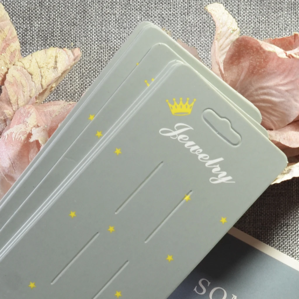 10pcs Lengthen Hair Clip Card Paper Jewelry Display Cards Paper Hair Accessory Cards Blank Hairpin Hair Band Packaging Cards