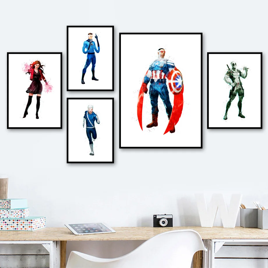 Superhero Deadpool Scarlet Witch Falcon Movie Nordic Posters And Prints Wall Art Canvas Painting Wall Pictures Kids Room Decor
Superhero Deadpool Scarlet Witch Falcon Movie Nordic Posters And Prints Wall Art Canvas Painting Wall Pictures Kids Room Decor