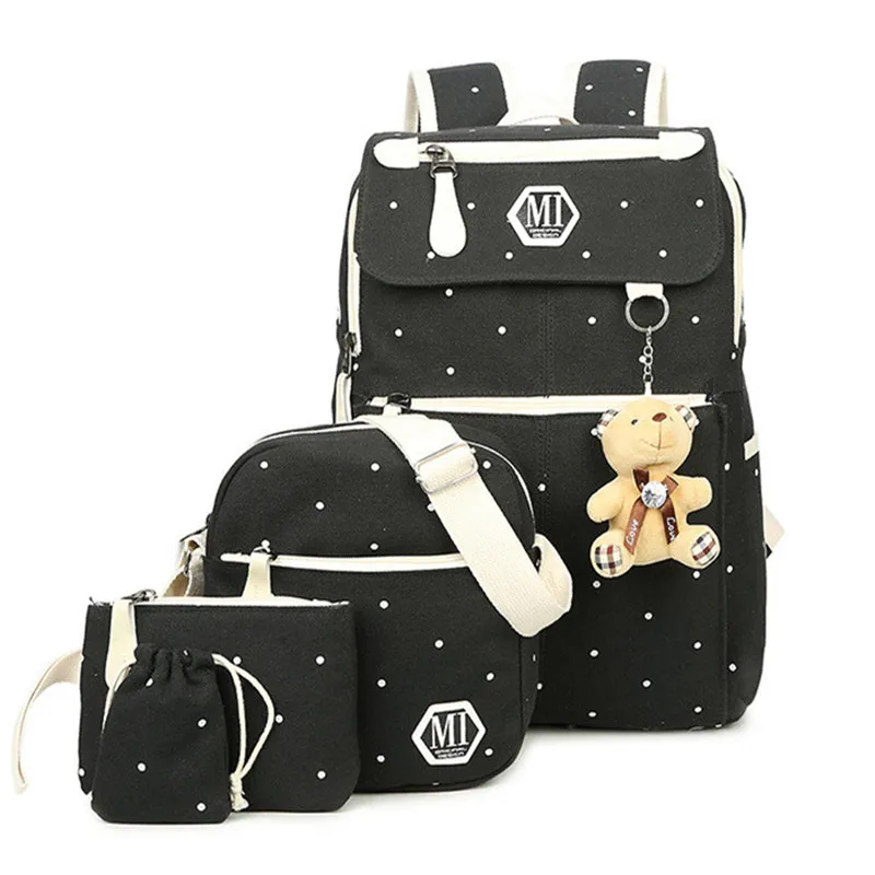 3pcs/set Women Backpack School Bags Dot Printing Cute Backpacks With Bear For Teenagers Girls Travel Bag Rucksacks Mochila
3pcs/set Women Backpack School Bags Dot Printing Cute Backpacks With Bear For Teenagers Girls Travel Bag Rucksacks Mochila