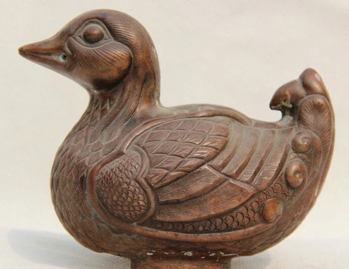 293@g++4" Old China Copper Mandarin Duck Bird Animal aix galericulata Statue Sculpture
293@g++4" Old China Copper Mandarin Duck Bird Animal aix galericulata Statue Sculpture