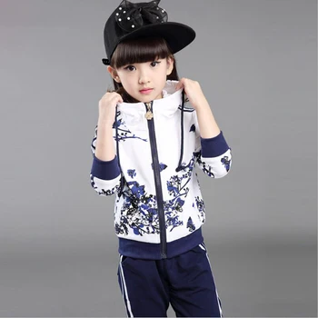 Spring 2019 Children Girls Clothing Suit Tracksuit for Girls Set Floral Girl Sports Clothes Casual Print hooded Jacket + Pants
Spring 2019 Children Girls Clothing Suit Tracksuit for Girls Set Floral Girl Sports Clothes Casual Print hooded Jacket + Pants