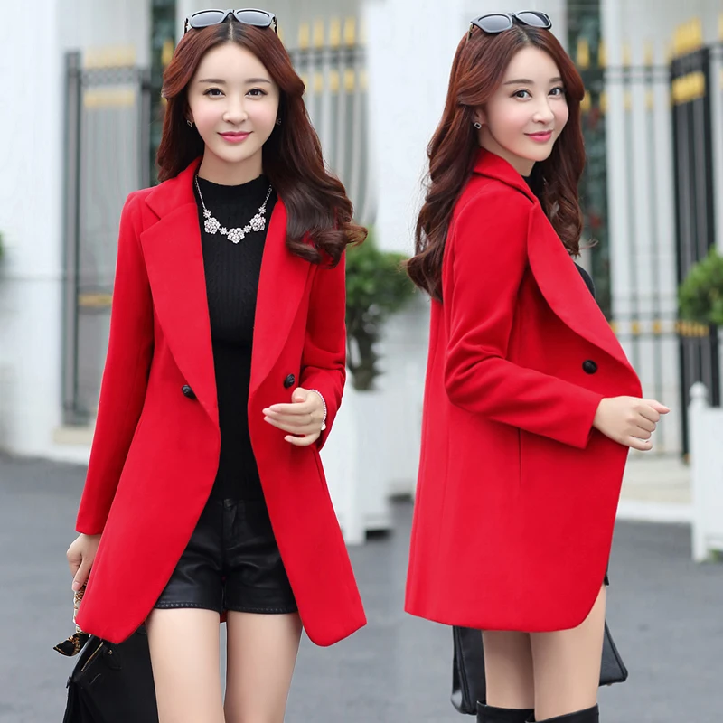 Coat Woman Casual Suit Female Jacket New Wool Coat Winter Coat Women One Button With Pocket autumn Woman Coats manteau femme
Coat Woman Casual Suit Female Jacket New Wool Coat Winter Coat Women One Button With Pocket autumn Woman Coats manteau femme