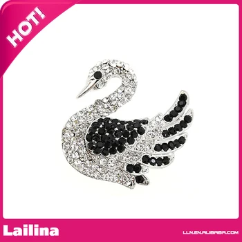 100pcs / lot Free Shipping Fashion Brooches Swan Bird Brooches Buckle With Clear and Black Rhinestone
100pcs / lot Free Shipping Fashion Brooches Swan Bird Brooches Buckle With Clear and Black Rhinestone