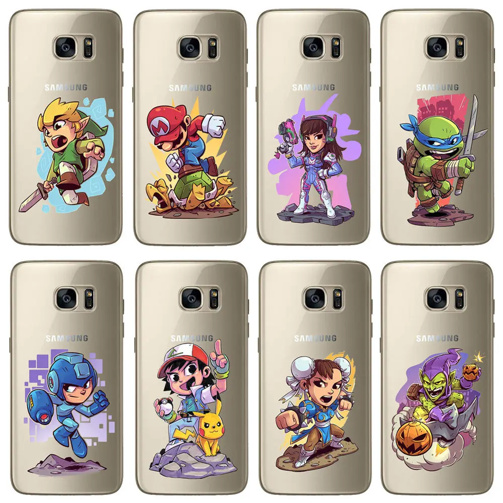 Cute Cartoon Ninja Turtles Marios Zelda D.VA Funny Comics Clear Soft TPU Case For Samsung S5 S6 S7 Edge S8 Plus A3 A5 A7 Cases
Cute Cartoon Ninja Turtles Marios Zelda D.VA Funny Comics Clear Soft TPU Case For Samsung S5 S6 S7 Edge S8 Plus A3 A5 A7 Cases