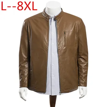 8XL 6XL 5XL 4X Men Leather Jacket Genuine Real Sheep Goat skin Brand Black Male Bomber Motorcycle Biker Man's Coat Autumn Spring
8XL 6XL 5XL 4X Men Leather Jacket Genuine Real Sheep Goat skin Brand Black Male Bomber Motorcycle Biker Man's Coat Autumn Spring