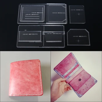 1 Set Acrylic Fold with a wallet Leather Template Home Handwork Leathercraft Sewing Pattern 11*10*1cm
1 Set Acrylic Fold with a wallet Leather Template Home Handwork Leathercraft Sewing Pattern 11*10*1cm