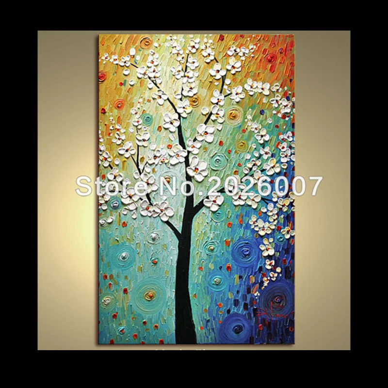 Hand Painted Wall Art Morning Blooms Cherry White Petals Oil Painting Decor On Canvas Thick Palette Knife Painting Living Room
Hand Painted Wall Art Morning Blooms Cherry White Petals Oil Painting Decor On Canvas Thick Palette Knife Painting Living Room