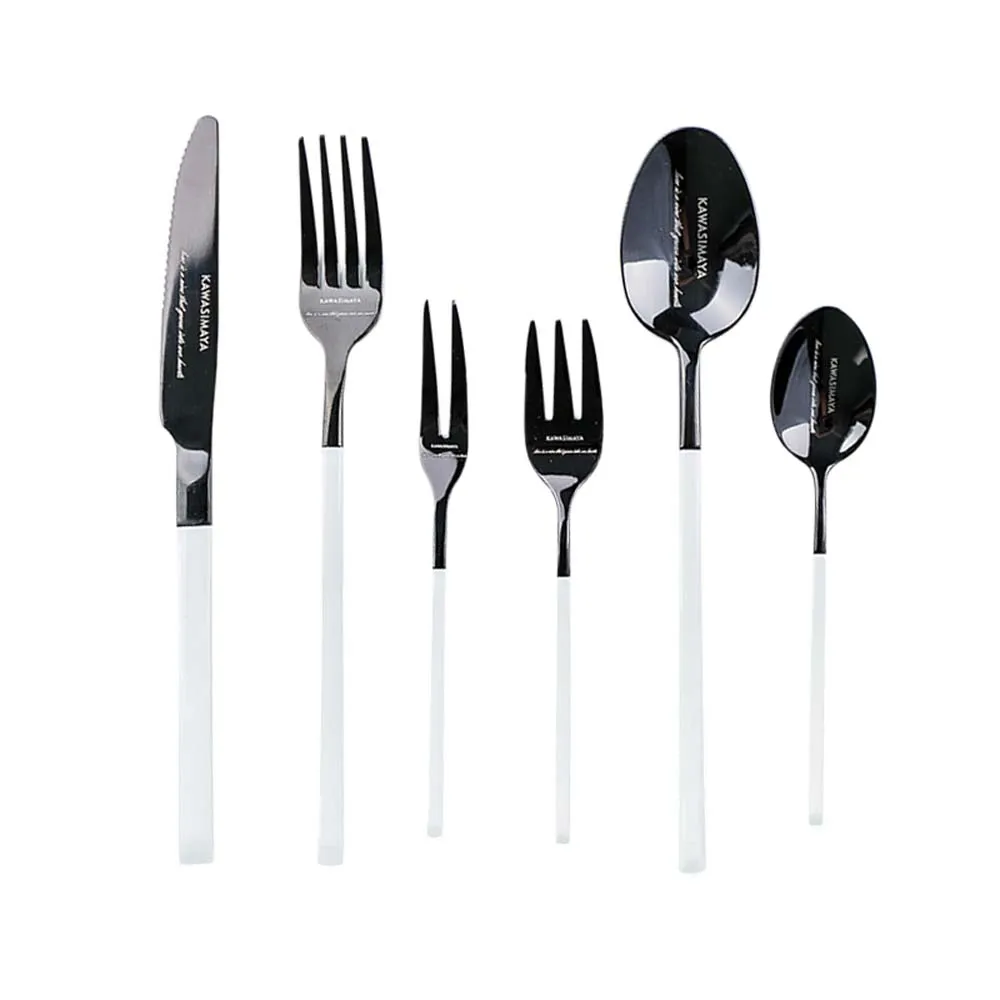 Black And White Lettering Stainless Steel Cutlery Set, Spoon Fork Burdock Fruit Fork Dessert Fork Tea Spoon Knife Dinnerware
Black And White Lettering Stainless Steel Cutlery Set, Spoon Fork Burdock Fruit Fork Dessert Fork Tea Spoon Knife Dinnerware