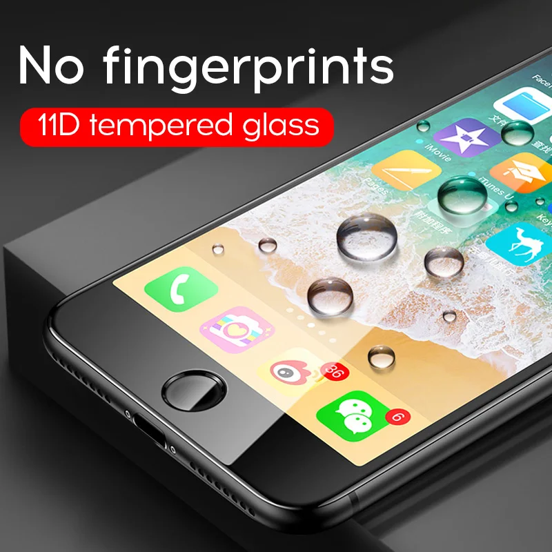 Защитное стекло закаленное 11D для iPhone 7/8/7plus/X/XR/XS MAX|tempered glass film|glass filmcurve screen protector |