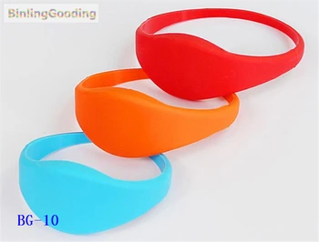 

BG-10 100PCS/LOT 125khz EM4305 RFID Wristband Bracelet Rewritable ID Card For Swimming Pool Sauna Room GYM