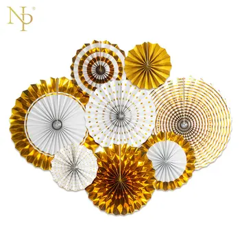 8 pcs/set Gold Paper Fans Set Graduation Birthday Baby Shower Home Decor Party DIY Decoration #FS14
8 pcs/set Gold Paper Fans Set Graduation Birthday Baby Shower Home Decor Party DIY Decoration #FS14