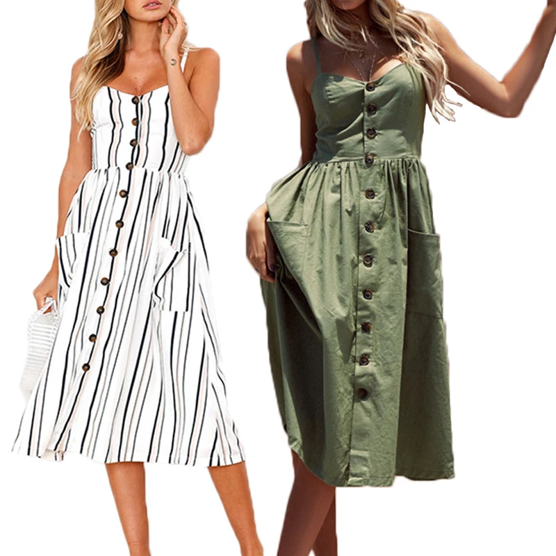 Army Green Casual Female Sundress Women Summer Dress 2019 Sexy Dress Midi Vintage Striped Backless Spaghetti Strap Dresses Lady
Army Green Casual Female Sundress Women Summer Dress 2019 Sexy Dress Midi Vintage Striped Backless Spaghetti Strap Dresses Lady