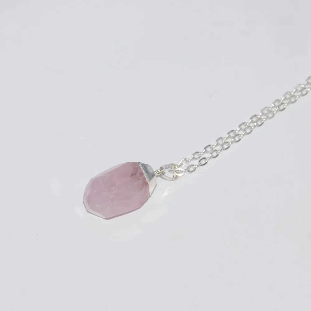Natural Rose Crystal Quartz Bullet Pendant Necklace Silver Chain Pink Big silver crown stone egg pendant chain necklace women
Natural Rose Crystal Quartz Bullet Pendant Necklace Silver Chain Pink Big silver crown stone egg pendant chain necklace women