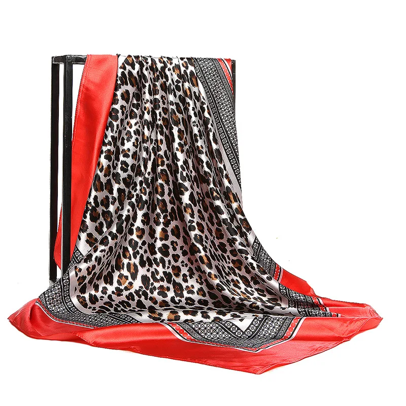 Elegent Women Large Square Silk Scarf Coffeee Leopard Printed 90*90cm Bandana Fashion Spring Autumn Polyester Silk Scarf Shawl
Elegent Women Large Square Silk Scarf Coffeee Leopard Printed 90*90cm Bandana Fashion Spring Autumn Polyester Silk Scarf Shawl