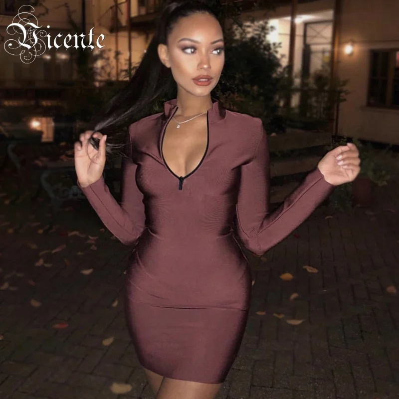 Vicente All Free Shipping HOT 2019 New Chic Zipper Embellished Slim Long Sleeves Bodycon Women Celebrity Party Bandage Dress
Vicente All Free Shipping HOT 2019 New Chic Zipper Embellished Slim Long Sleeves Bodycon Women Celebrity Party Bandage Dress
