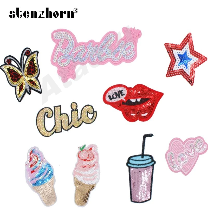 (9 PCS/Combo) Fashion Sequined series DIY sequin patches LOGO and band patch iron-on flag patch for patches for clothing
(9 PCS/Combo) Fashion Sequined series DIY sequin patches LOGO and band patch iron-on flag patch for patches for clothing