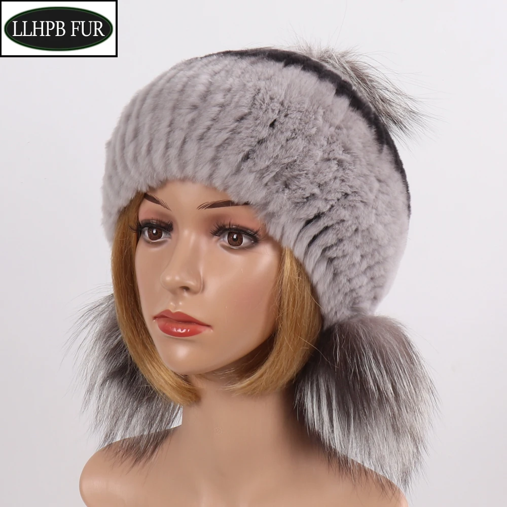 New Good Elastic Real Rex Rabbit Fur Hat Women Knitted Rex Rabbit Fur Silver Fox Fur Cap Russian Girls Winter Warm Real Fur Caps
New Good Elastic Real Rex Rabbit Fur Hat Women Knitted Rex Rabbit Fur Silver Fox Fur Cap Russian Girls Winter Warm Real Fur Caps