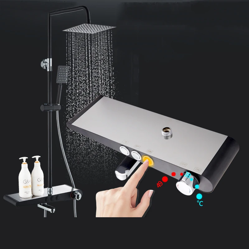 2 Styles Bathroom Thermostatic Shower Set Thermostatic Shower Faucet Mixer Taps Single handle hot and cold shower faucet
2 Styles Bathroom Thermostatic Shower Set Thermostatic Shower Faucet Mixer Taps Single handle hot and cold shower faucet