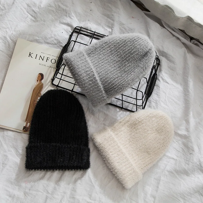 Fashion Winter Rabbit Beanies Hats Men Women Solid Knitted Caps Black Grey Long Fur Bonnet Hat Unisex Double Layer Fabric Cap
Fashion Winter Rabbit Beanies Hats Men Women Solid Knitted Caps Black Grey Long Fur Bonnet Hat Unisex Double Layer Fabric Cap