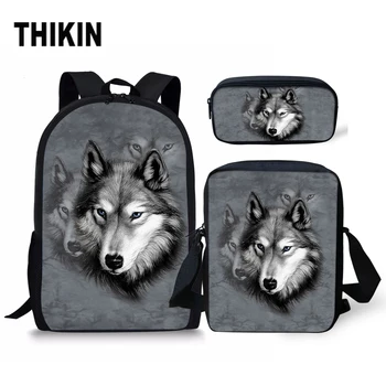 THIKIN Men Schoolbags Backpack Animals Galaxy Fox Wolf Teenager Girls Boys School Bag Travel Backpack 3D Book Bags Dropping
THIKIN Men Schoolbags Backpack Animals Galaxy Fox Wolf Teenager Girls Boys School Bag Travel Backpack 3D Book Bags Dropping