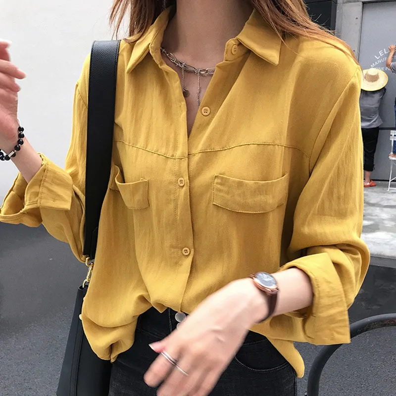 Korean Style Autumn Women Blouses Shirts Casual Loose Solid Long Blouses Female Tops Fashion Long Sleeve Blouses 1X
Korean Style Autumn Women Blouses Shirts Casual Loose Solid Long Blouses Female Tops Fashion Long Sleeve Blouses 1X