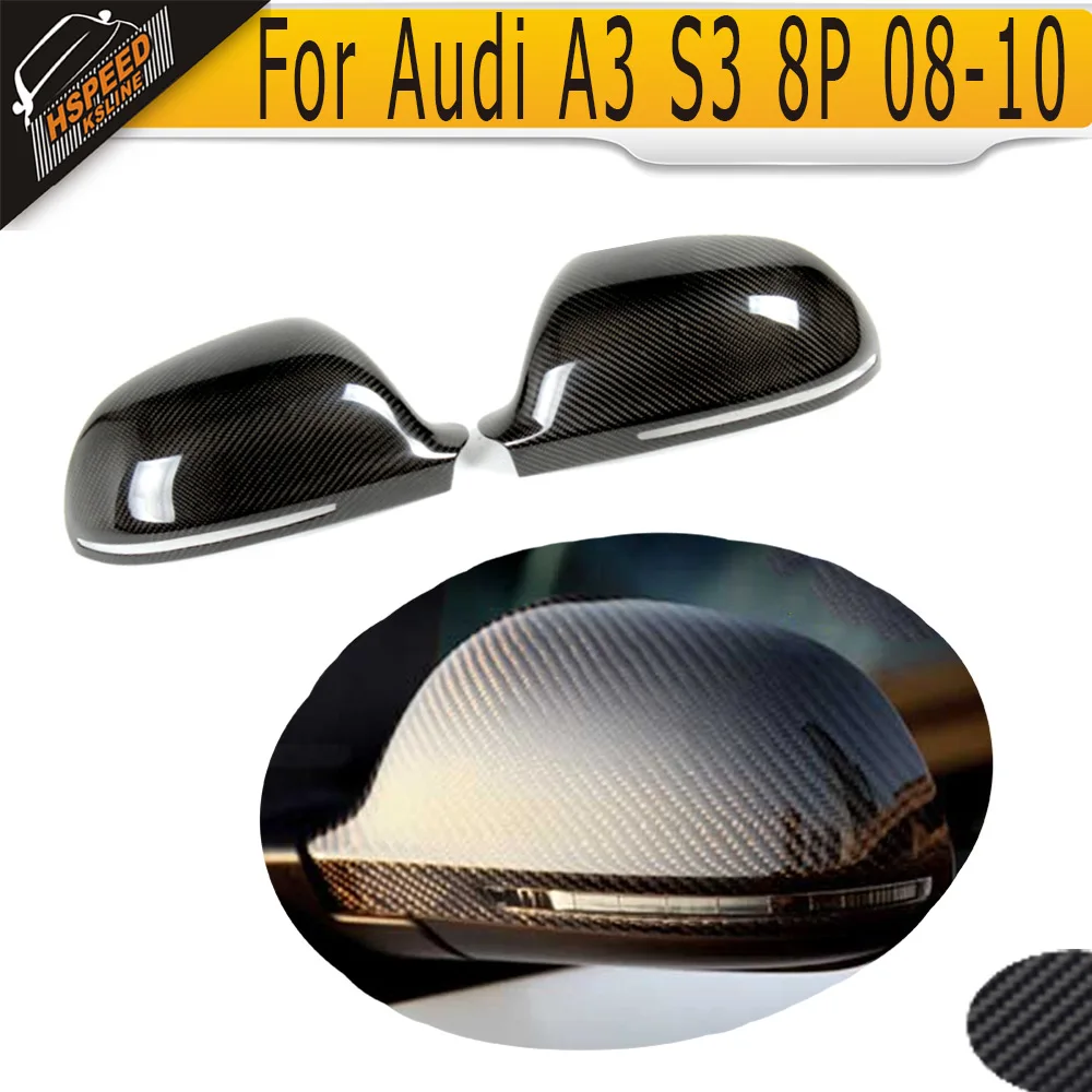 for Audi A8 S8 08-09 D3 car mirror cover carbon fiber surface with side assist