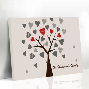 Personalized Wedding Guestbook Heart Family Fingerprint Tree Wedding Present for Guest Framed Canvas Printing Wedding Decoration
Personalized Wedding Guestbook Heart Family Fingerprint Tree Wedding Present for Guest Framed Canvas Printing Wedding Decoration