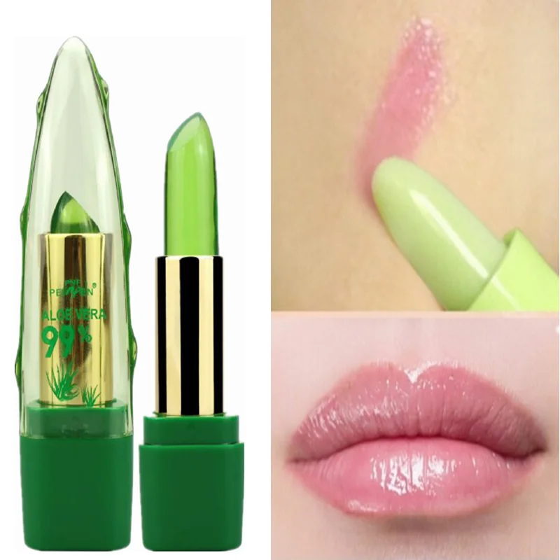 99% Aloe vera Natural Temperature Change Color Jelly Lipstick Long Lasting Moisturizing Lip Makeup
99% Aloe vera Natural Temperature Change Color Jelly Lipstick Long Lasting Moisturizing Lip Makeup