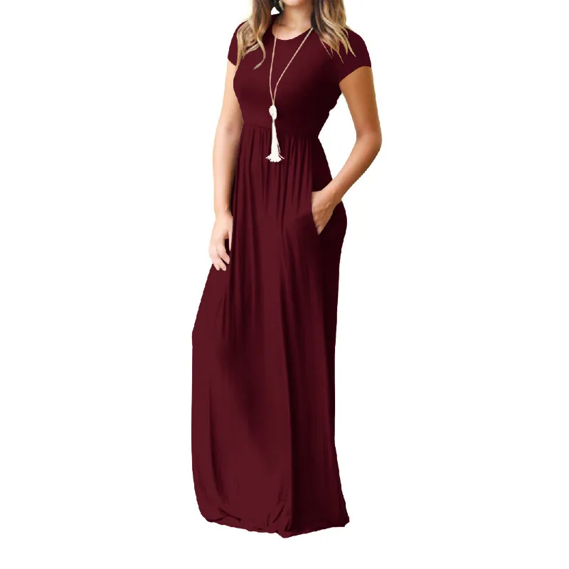 Summer Boho Casual Maxi Dress Women 2018 New Party Elegant Short Sleeve Solid Long Dress Femme Plus Size Pocket Robe GV598
Summer Boho Casual Maxi Dress Women 2018 New Party Elegant Short Sleeve Solid Long Dress Femme Plus Size Pocket Robe GV598