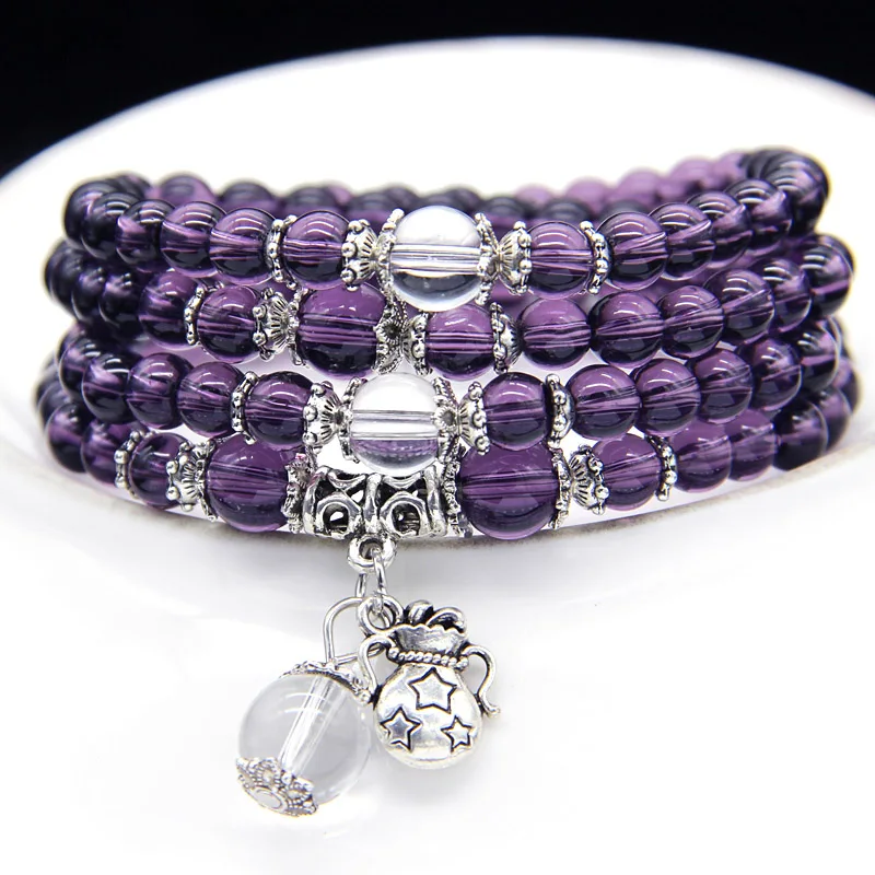 8mm 28-29inch White Agates Beads Amethysts Beads Bracelet Zodiac Sign Pendant Braclets For Women Gift
8mm 28-29inch White Agates Beads Amethysts Beads Bracelet Zodiac Sign Pendant Braclets For Women Gift