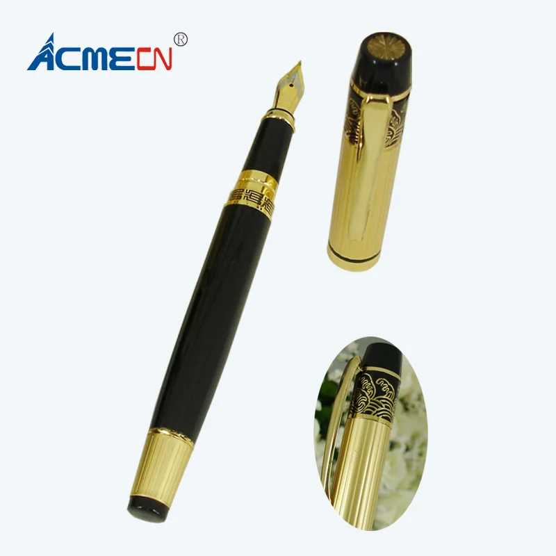 Stainless Steel Black Pen 45g Metal Heavy Pen China Element Branded Liquid ink Pen Office and School Supplier Fountain Pen 1709F
Stainless Steel Black Pen 45g Metal Heavy Pen China Element Branded Liquid ink Pen Office and School Supplier Fountain Pen 1709F