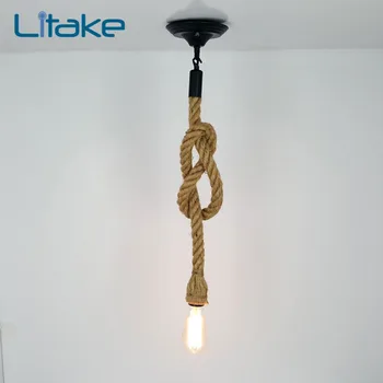 Retro Hemp Rope Ceiling Pendant Lamp Wall Light Chic Pendant Lamp with Sucking Disc Front Desk Restaurant Household Decoration
Retro Hemp Rope Ceiling Pendant Lamp Wall Light Chic Pendant Lamp with Sucking Disc Front Desk Restaurant Household Decoration