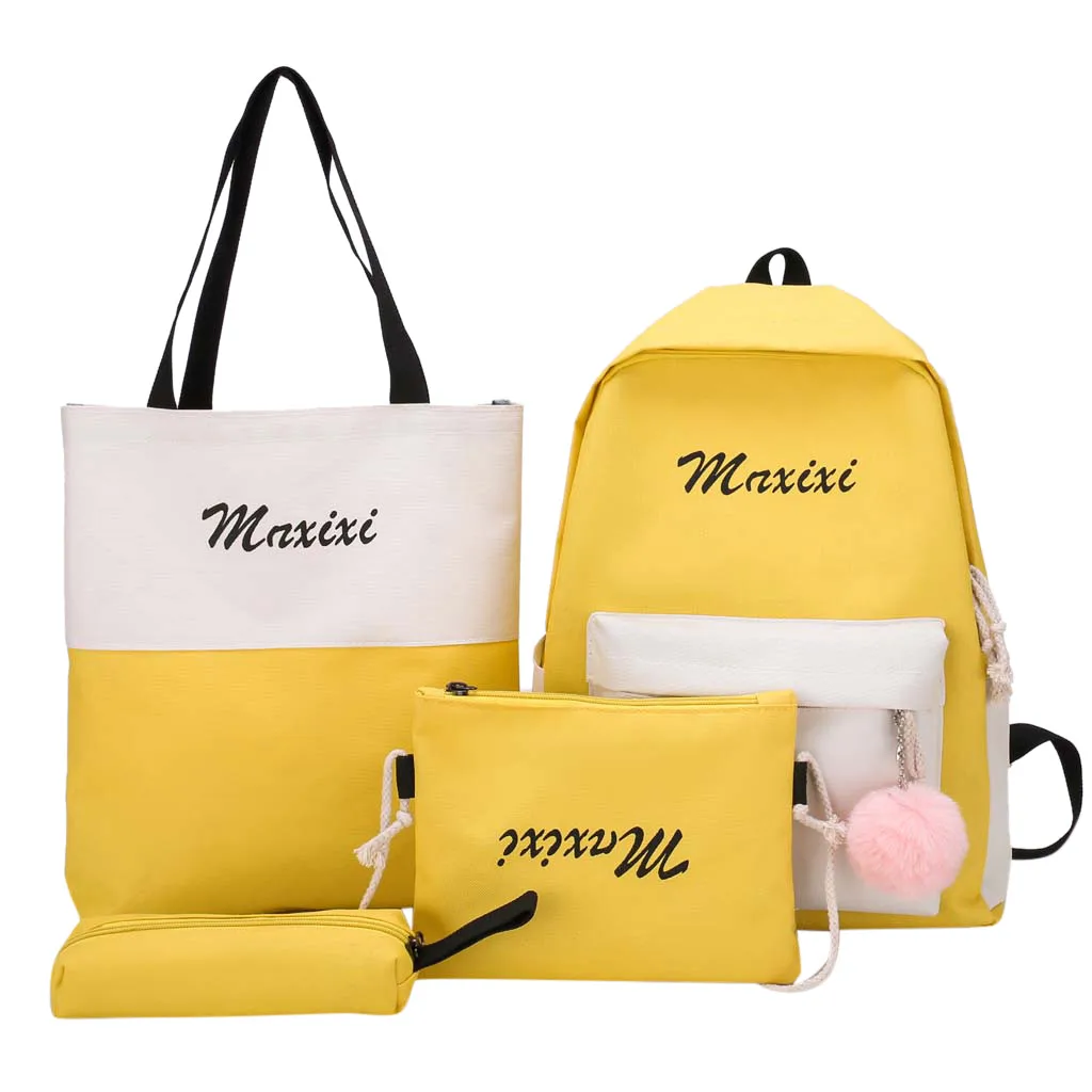 Fashion 4PC Student Bag Soft Fabric Backpack Female Canvas Design School Backpack Teenage Girls Striped Backpack Women July 19
Fashion 4PC Student Bag Soft Fabric Backpack Female Canvas Design School Backpack Teenage Girls Striped Backpack Women July 19