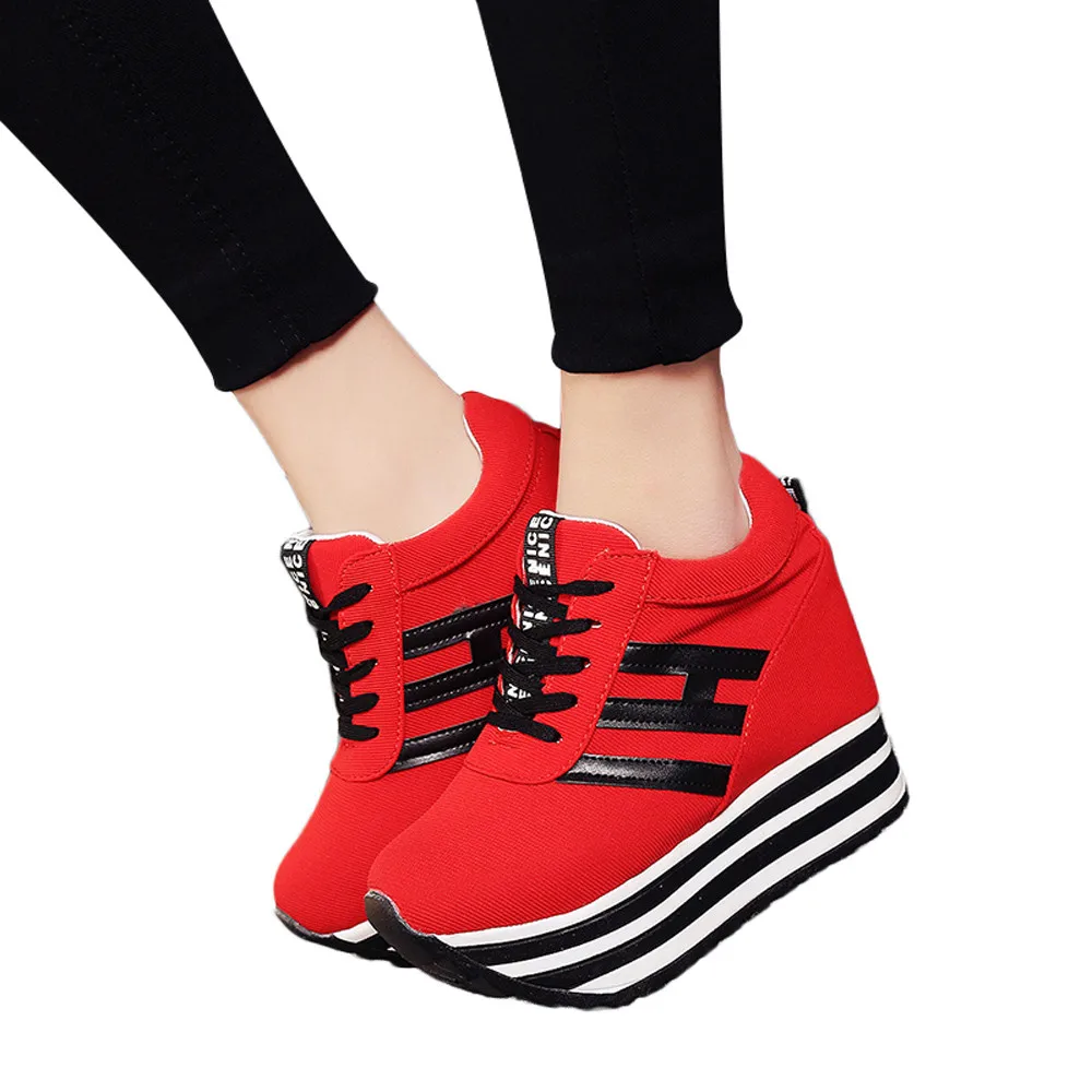 KLV Fashion Women's Casual Lace Up Sneaker Canvas High-top Thick Bottom Sport Shoes sneakers women 2018 winter #4
KLV Fashion Women's Casual Lace Up Sneaker Canvas High-top Thick Bottom Sport Shoes sneakers women 2018 winter #4